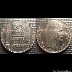 Ma 20 francs Turin 1929 35mm 20g