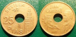25 Pesetas 1992 Giralda Expo Universelle Seville