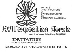 Bordeaux - Cauderan - XVIII Exposition Florale Octobre 1979