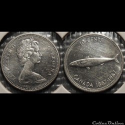 Canada 10 Cents 1967 Centenaire de la Confédération