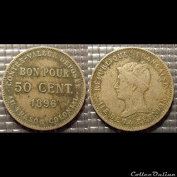 Réunion (Ile de la) 50 centimes République Française Ile de la Réunion 1896