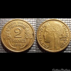 Jc 2 francs Morlon 1936 27mm 8g