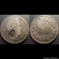 G-Louis Philippe 5 Francs 1835 W tête laurée