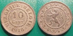 Belgique 10 Centimes 1916 Belgique-Belgie Occupation Allemande