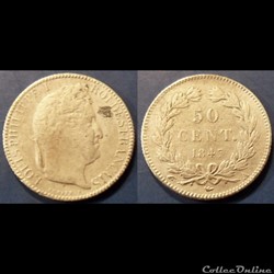 G-Louis Philippe 50 Centimes 1847 A