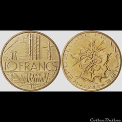 Lg 10 francs Mathieu 1982 26mm 10g