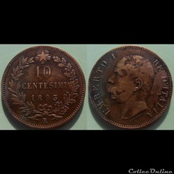 Italie 10 Centesemi 1893 R