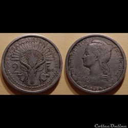 Djibouti- Cote Française des Somalis 2 francs 1959 chouette