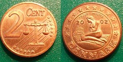 e- J etr Danemark 2 Cent fantaisie 2002