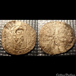 H1 Louis XIV Quinzain aux 8 L contremarqué d'une fleur de lys 1692M Toulouse