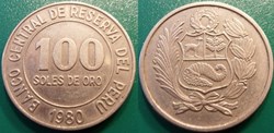 100 Soles de Oro 1980