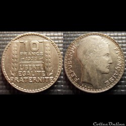 La 10 francs Turin 1930 28mm 10g