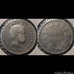 Portugal 100 Reis 1891