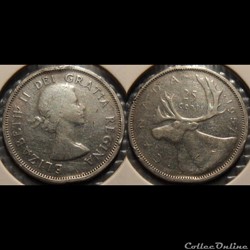 Canada 25 Cents 1957