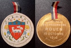 Insigne épinglette "Journées des Prisonniers Rouen 15 Octobre 1916