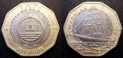 100 Escudos 1994 voilier Madalan
