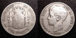 Espagne 1 peseta 1900