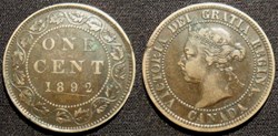 Canada 1 Cent 1892 Victoria