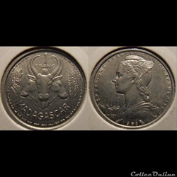 Madagascar 1 Franc Union Française 1958
