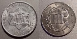 USA 3 Cents 1852