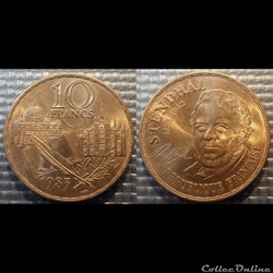 Lj 10 francs Stendhal écrivain 1983 26mm 10g