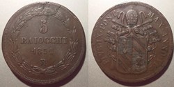 Vatican 5 Baiocchi 1851 R