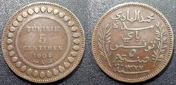 Tunisie 5 Centimes 1904A