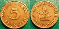 5 Pfennig 1950