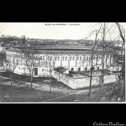 Carte Postale (40) Mont de Marsan Arènes du Plumaçon + Flamme