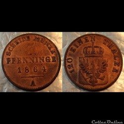 Allemagne Prusse 3 Pfenninge 1864 A