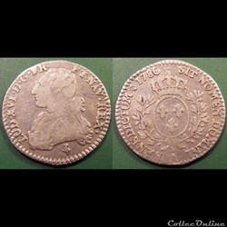 J121 Louis XVI 1/10 Ecu aux branches d'olivier 1780 A