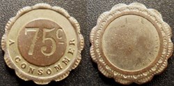f- Jeton à consommer 75 C.