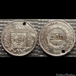 Brésil 200 Reis 1866
