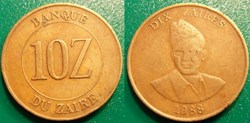 10 Zaïres 1988 (Zaïre)