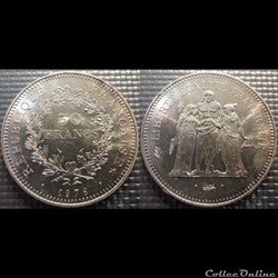 Nb 50 francs Hercule 1976 41mm 30g