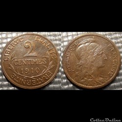 Ba 2 centimes Dupuis 1910