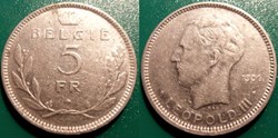 5 Francs 1936 Belgie