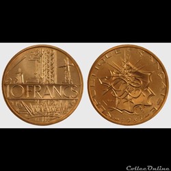 Lg 10 francs Mathieu 1983 26mm 10g