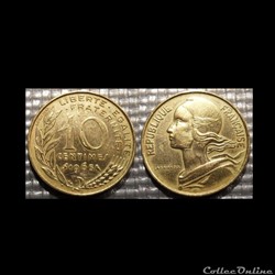 Di 10 centimes Marianne 1965 20mm 3g