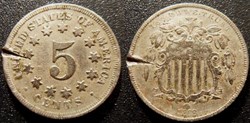 USA 5 Cents 1868