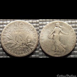 Ga 50 centimes Semeuse 1897 18mm 2.5g