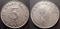 j- Jeton Marrakech - Le grand Casino Mamounia 5 dirhams
