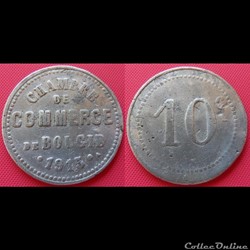 Algérie Bougie 10 Centimes Ch. de Commerce 1915