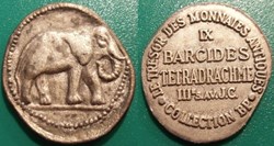 s- jeton BP Le trésor des monnaies antiques n°9 Barcides Tétradrachme