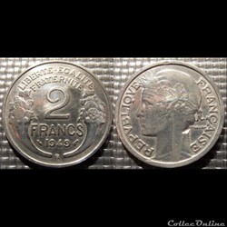 Jf 2 francs Morlon 1949 B 27mm 2.2g