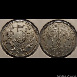 Algérie Alger 5 Centimes Chambre de Commerce 1916