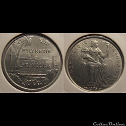 Polynésie Française 1 Franc I•E•O•M• 1975