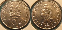 Polynésie Française 10 Francs I•E•O•M• 2000 abeille