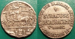 s- jeton BP Le trésor des monnaies antiques n°5 Syracuse Décadrachme