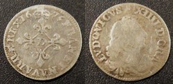 H21 Louis XIV 4 Sols dits "des Traitants" 1675 D Lyon